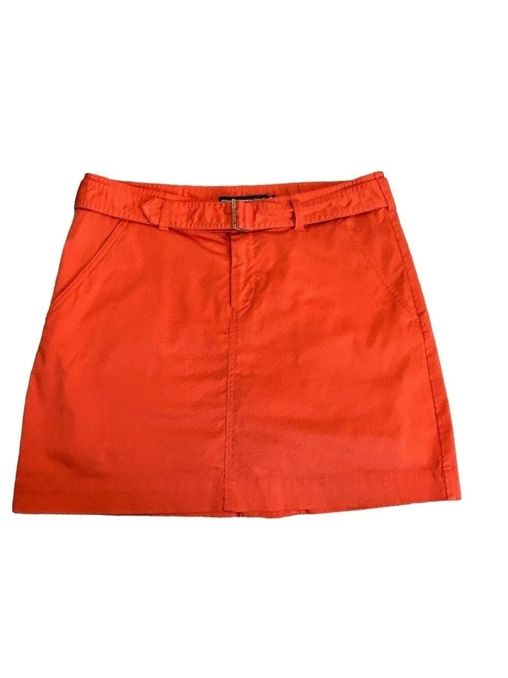 Ralph Lauren golf bright orange belted mini skirt skort Sz 10 - Picture 2 of 13